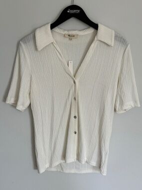 Madewell Cutaway Hem Polo Top